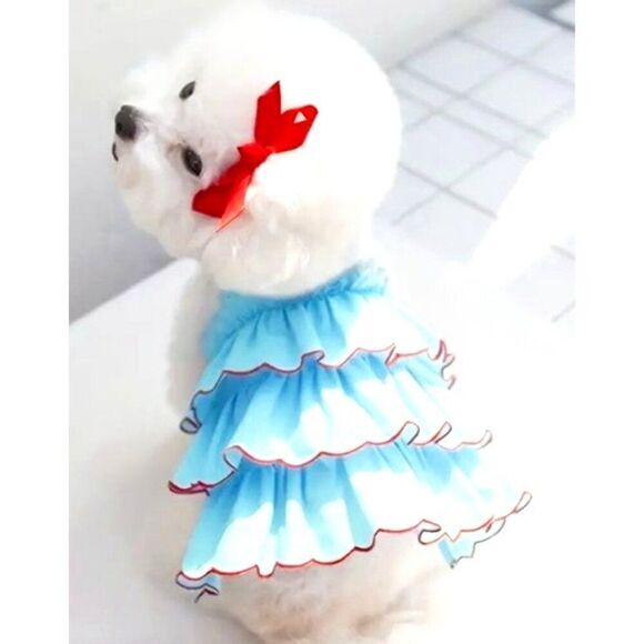 Blue‎ Dog Pet Cat Medium Dress NWOT - Picture 1 of 3